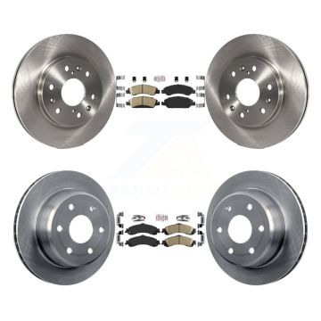 Front Rear Ceramic Pad Brake Rotors Kit For 2005-2006 Chevrolet Silverado 1500 GMC Sierra K8A-106337