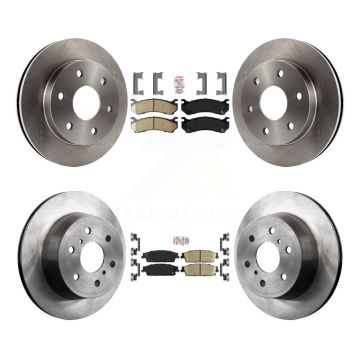 Front Rear Ceramic Pad Brake Rotor Kit For 2007 Chevrolet Silverado 1500 Disc rear brakes K8A-106341