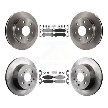 Front Rear Semi-Metallic Pads And Disc Brake Rotors Kit For Chevrolet Silverado 1500 K8A-106342