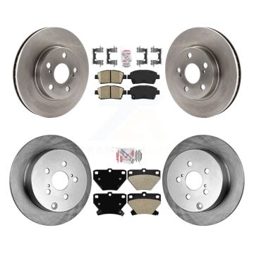 Front Ceramic Rear Semi-Metallic Pads And Disc Brake Rotors Kit For 2000 Toyota Celica GT K8A-106354