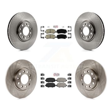Front Rear Ceramic Pad & Brake Rotor Kit For Chrysler 200 With 305mm Diameter K8A-106362