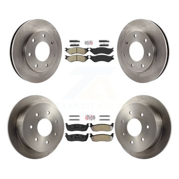 Front Rear Semi-Metallic Pads And Disc Brake Rotors Kit For Ford F-150 F-250 HD 4WD K8A-106369
