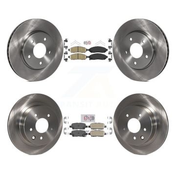Front Rear Ceramic Pads And Disc Brake Rotors Kit For Nissan LEAF K8A-106397