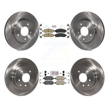 Front Rear Ceramic Pads And Disc Brake Rotors Kit For Nissan LEAF K8A-106398