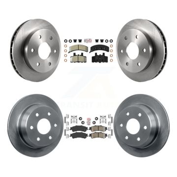Front Semi-Metallic Rear Ceramic Pad Brake Rotors Kit For 2000 GMC Yukon Drum rear brakes K8A-106425