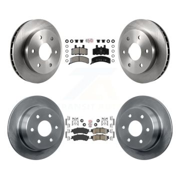 Front Semi-Metallic Rear Ceramic Pad Brake Rotors Kit For 2000 GMC Yukon Drum rear brakes K8A-106428