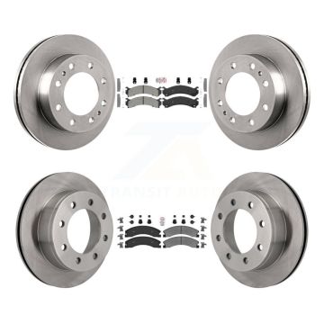 Front Rear Semi-Metallic Pads And Disc Brake Rotors Kit For Chevrolet Express 4500 K8A-106443