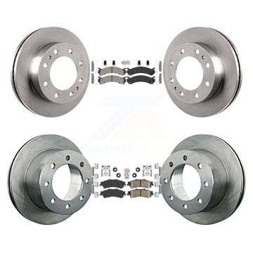Front Semi-Metallic Rear Ceramic Pads And Disc Brake Rotors Kit For 2001 GMC Sierra 3500 K8A-106453