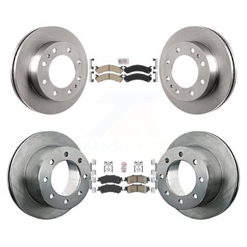 Front Rear Ceramic Pads And Disc Brake Rotors Kit For 2001 GMC Sierra 3500 K8A-106454