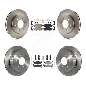 Front Rear Semi-Metallic Pad & Disc Brake Rotor Kit For 2009 Ford F-150 With 6 Lug Wheels K8A-106457