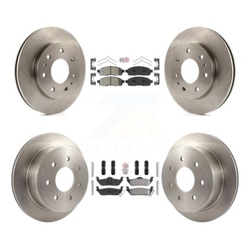 Front Rear Semi-Metallic Pad & Disc Brake Rotor Kit For 2009 Ford F-150 With 7 Lug Wheels K8A-106463