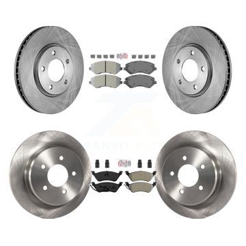 Front Rear Semi-Metallic Pad And Brake Rotor Kit For Dodge Grand Caravan Chrysler Voyager K8A-106481