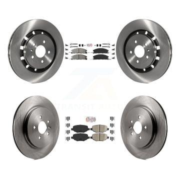 Front Semi-Metallic Rear Ceramic Pad Brake Rotor Kit For Ford Explorer Police Interceptor K8A-106509