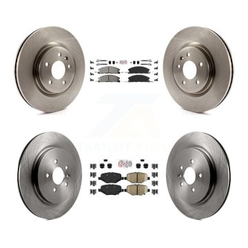 Front Rear Semi-Metallic Pad Brake Rotors Kit For 13 Ford Explorer With Heavy Duty Brakes K8A-106512