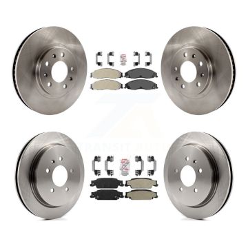Front Rear Semi-Metallic Pad & Brake Rotors Kit For Cadillac CTS With Standard Suspension K8A-106520