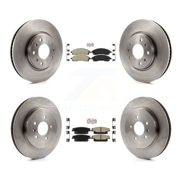 Front Rear Semi-Metallic Pads And Disc Brake Rotors Kit For 2006-2007 Cadillac CTS Base K8A-106522