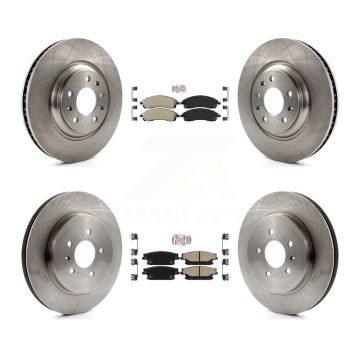 Front Rear Semi-Metallic Pads And Disc Brake Rotors Kit For 2006-2007 Cadillac CTS Base K8A-106523