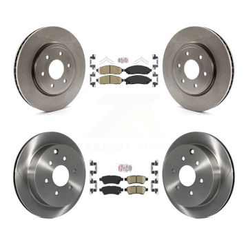 Front Rear Ceramic Pads And Disc Brake Rotors Kit For 2006-2007 Nissan Xterra K8A-106524