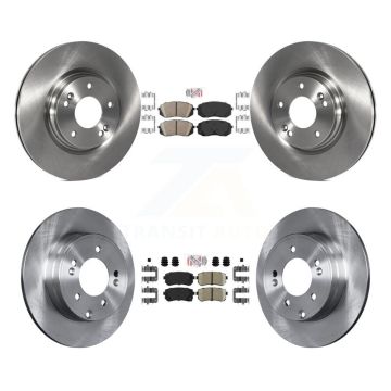 Front Rear Ceramic Pad Brake Rotor Kit For 15-16 Hyundai Sonata With Manual Parking K8A-106534