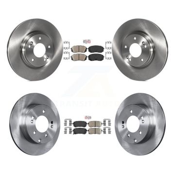 Front Rear Ceramic Pad Brake Rotor Kit For 15-16 Hyundai Sonata With Manual Parking K8A-106535