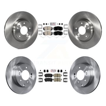 Front Rear Ceramic Pad Brake Rotor Kit For 15-16 Hyundai Sonata With Manual Parking K8A-106536