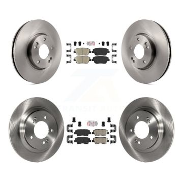 Front Rear Ceramic Pad Brake Rotors Kit For 15 Hyundai Sonata With Electric Parking K8A-106540