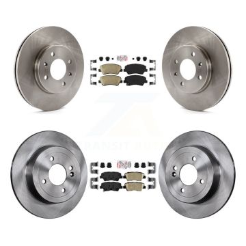 Front Rear Ceramic Pads And Disc Brake Rotors Kit For Hyundai Accent Kia Rio K8A-106571