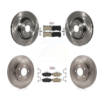Front Semi-Metallic Rear Ceramic Pads And Disc Brake Rotors Kit For Ford Mustang K8A-106596