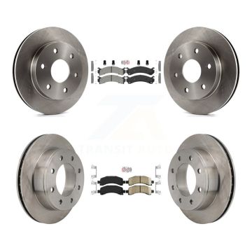 Front Semi-Metallic Rear Ceramic Pad And Disc Brake Rotors Kit For Chevrolet Express 2500 K8A-106603