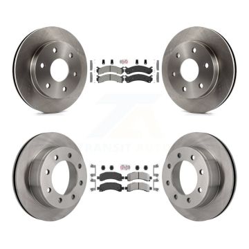 Front Rear Semi-Metallic Pad & Brake Rotor Kit For 2006 Chevrolet Express 2500 GMC Savana K8A-106606