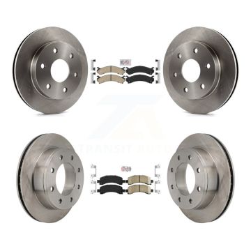 Front Rear Ceramic Pad Brake Rotors Kit For 2006 Chevrolet Express 2500 With 6 Lug Wheels K8A-106607
