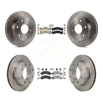 Front Ceramic Rear Semi-Metallic Pad And Disc Brake Rotors Kit For Chevrolet Express 2500 K8A-106608