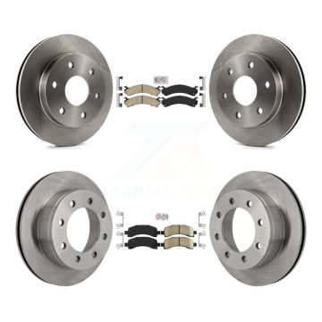 Front Rear Ceramic Pad & Disc Brake Rotors Kit For 2006 Chevrolet Express 2500 GMC Savana K8A-106609