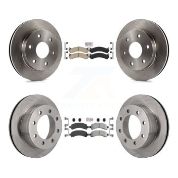 Front Ceramic Rear Semi-Metallic Pad Brake Rotors Kit For 2006 Chevrolet Express 2500 GMC K8A-106610