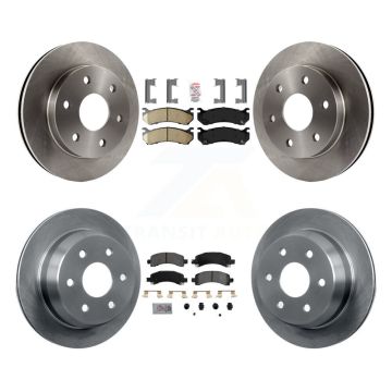 Front Ceramic Rear Semi-Metallic Pad & Disc Brake Rotors Kit For Chevrolet Avalanche 1500 K8A-106616