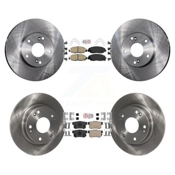 Front Rear Ceramic Pads And Disc Brake Rotors Kit For 2014-2015 Honda Civic Touring K8A-106627