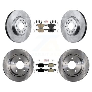 Front Ceramic Rear Semi-Metallic Pads And Disc Brake Rotors Kit For Mazda 3 Sport K8A-106636