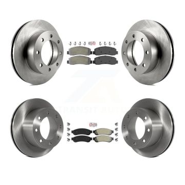 Front Rear Semi-Metallic Pad Disc Brake Rotor Kit For 2008-2009 Ford F-250 Super Duty 4WD K8A-106680