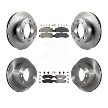 Front Rear Semi-Metallic Pad Disc Brake Rotor Kit For 2008-2009 Ford F-250 Super Duty 4WD K8A-106681