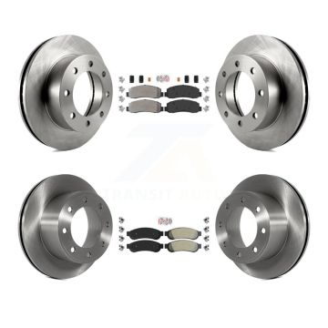 Front Rear Semi-Metallic Pad Disc Brake Rotor Kit For 2008-2009 Ford F-250 Super Duty 4WD K8A-106682