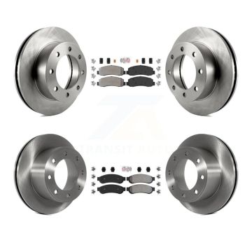 Front Rear Semi-Metallic Pad Disc Brake Rotor Kit For 2008-2009 Ford F-250 Super Duty 4WD K8A-106683