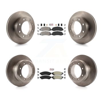 Front Rear Semi-Metallic Pads And Disc Brake Rotors Kit For Ford F-350 Super Duty F-450 K8A-106686
