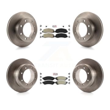 Front Rear Semi-Metallic Pad And Disc Brake Rotors Kit For 2011 Ford F-350 Super Duty 4WD K8A-106688