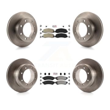 Front Rear Semi-Metallic Pad And Disc Brake Rotors Kit For 2011 Ford F-350 Super Duty 4WD K8A-106689