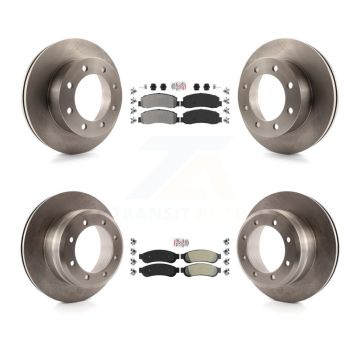 Front Rear Semi-Metallic Pad And Disc Brake Rotors Kit For 2011 Ford F-350 Super Duty 4WD K8A-106690