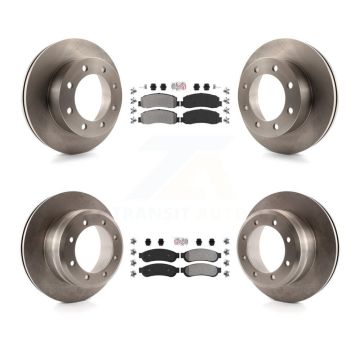 Front Rear Semi-Metallic Pad And Disc Brake Rotors Kit For 2011 Ford F-350 Super Duty 4WD K8A-106691