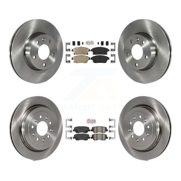 Front Rear Ceramic Pad & Brake Rotor Kit For Cadillac ATS With 300mm Diameter K8A-106713