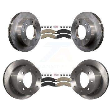 Front Rear Ceramic Pad & Disc Brake Rotors Kit For GMC Sierra 3500 HD Chevrolet Silverado K8A-106723