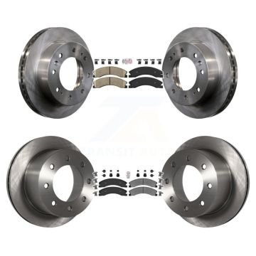 Front Ceramic Rear Semi-Metallic Pad And Brake Rotor Kit For GMC Sierra 3500 HD Chevrolet K8A-106724