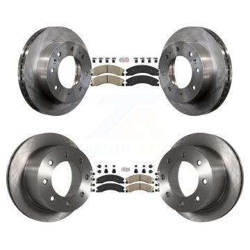 Front Rear Ceramic Pad & Disc Brake Rotors Kit For GMC Sierra 3500 HD Chevrolet Silverado K8A-106725